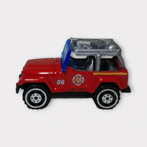 Küçük Metal İtfaiye Araçları 7 Cm - Jeep - 2