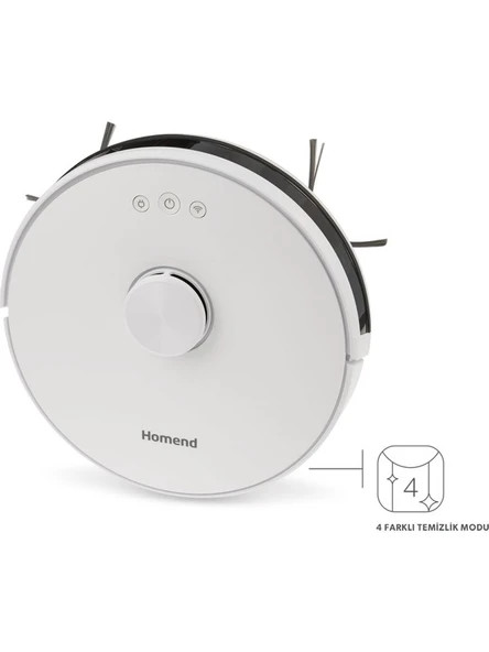 Homend Alex Laser 1281H Moplu ve Haritalamalı Akıllı Robot Süpürge BEYAZ - 4