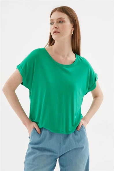 FASHION FRIENDS KADIN BİSİKLET YAKA BLUZ 25Y0519K1 - 5