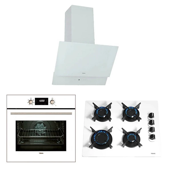 Teka Chef 6 Premium HAK 627 WH+GBE 64002 KBC WH+ATV 60 Beyaz Ankastre Set