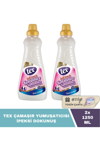 Konsantre Yumuşatıcı İpeksi Dokunuş 1250 ML X2 Adet + Hediye Togin Çanta