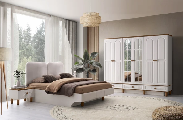 ÇINAR MDF BAZALI YATAK ODASI TAKIMI ürün görseli 1