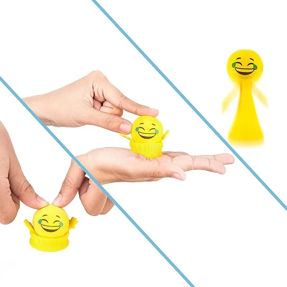YÜKSEK KALİTE 4 ADET RENKLİ LED IŞIKLI ZIPLAYAN KAFALAR IŞIKLI UÇAN KAFALAR IŞIKLI EMOJİ KAFALAR - Resim 4
