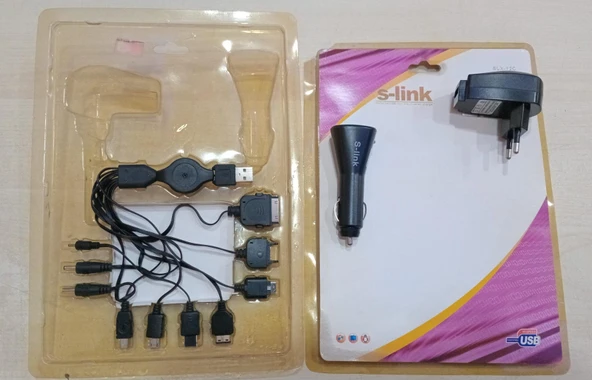 S-Link Slx-12C Usb+220+Ac 10 Lu Şarj Aleti Seti - 2