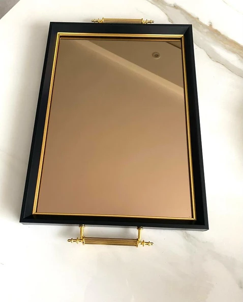 Aynalı Tepsi,lüks Çay Tepsisi,sunum Tepsisi,nişan Tepsisi,çay Kahve Sunum Tepsisi - 2