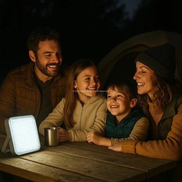 Şarjlı LED Kamp Lambası 3 Modlu 100W Eşdeğer Işık 2400mAh Type-C Taşınabilir Lamba - 3