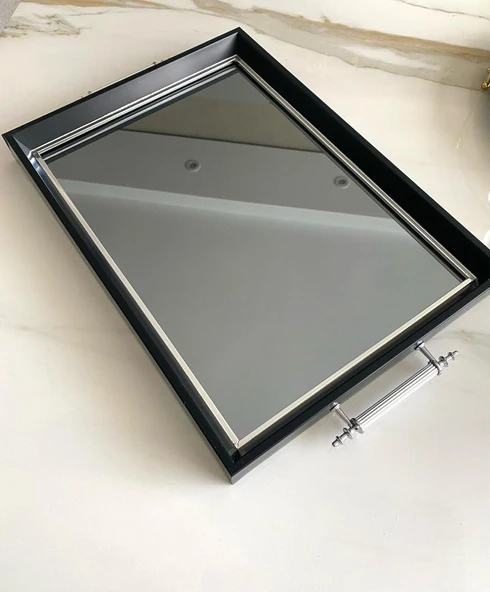 Aynalı Tepsi,lüks Çay Tepsisi,sunum Tepsisi,nişan Tepsisi,çay Kahve Sunum Tepsisi - 6