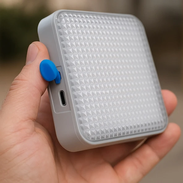 Şarjlı LED Kamp Lambası 3 Modlu 100W Eşdeğer Işık 2400mAh Type-C Taşınabilir Lamba - 2