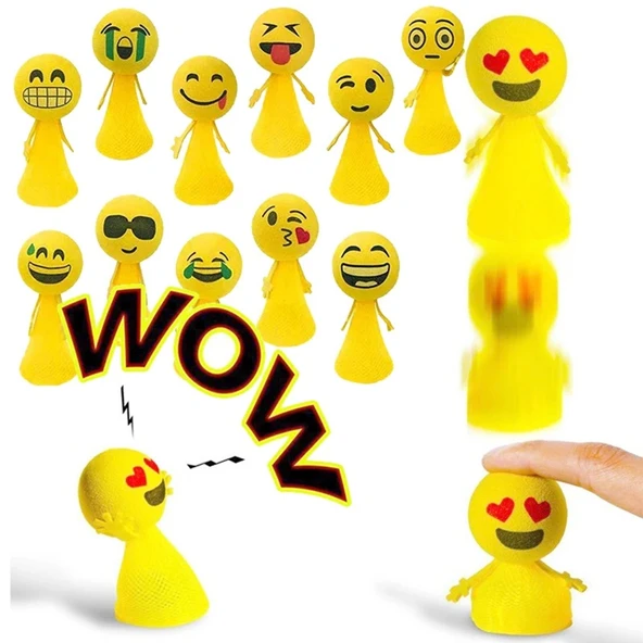 YÜKSEK KALİTE 4 ADET RENKLİ LED IŞIKLI ZIPLAYAN KAFALAR IŞIKLI UÇAN KAFALAR IŞIKLI EMOJİ KAFALAR - Resim 5