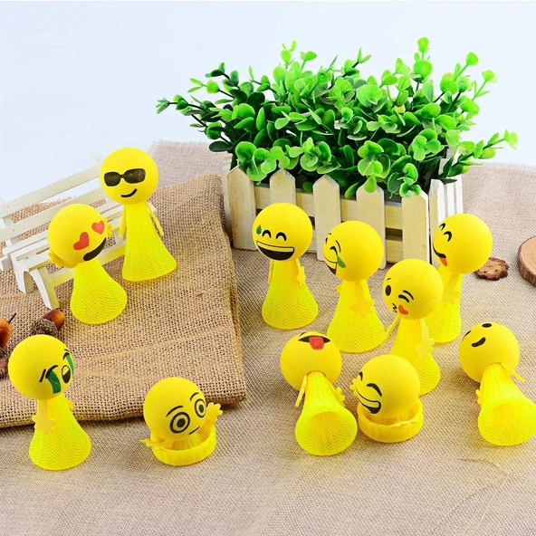 YÜKSEK KALİTE 4 ADET RENKLİ LED IŞIKLI ZIPLAYAN KAFALAR IŞIKLI UÇAN KAFALAR IŞIKLI EMOJİ KAFALAR ürün görseli