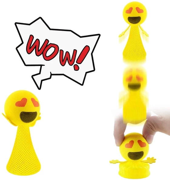 YÜKSEK KALİTE 4 ADET RENKLİ LED IŞIKLI ZIPLAYAN KAFALAR IŞIKLI UÇAN KAFALAR IŞIKLI EMOJİ KAFALAR - Resim 3