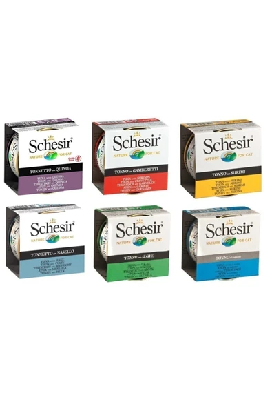 6 Çeşit Karma Kedi Konserve 85 Gr. X 6 Adet