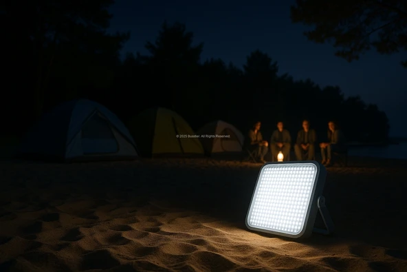 Şarjlı LED Kamp Lambası 3 Modlu 100W Eşdeğer Işık 2400mAh Type-C Taşınabilir Lamba - 8