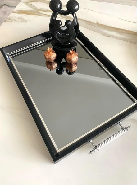 Aynalı Tepsi,lüks Çay Tepsisi,sunum Tepsisi,nişan Tepsisi,çay Kahve Sunum Tepsisi - 5