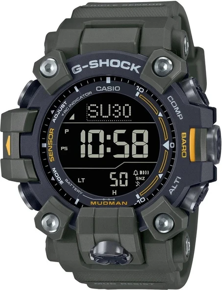 CASIO G-SHOCK MASTER OF G GW-9500-3DR YEŞİL SİLİKON KORDON PİLSİZ SOLAR DİJİTAL ERKEK KOL SAATİ