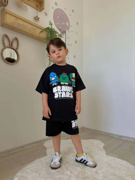 ERKEK ÇOCUK BRAWL STARS PAMUK ŞORTLU TAKIM - Resim 4