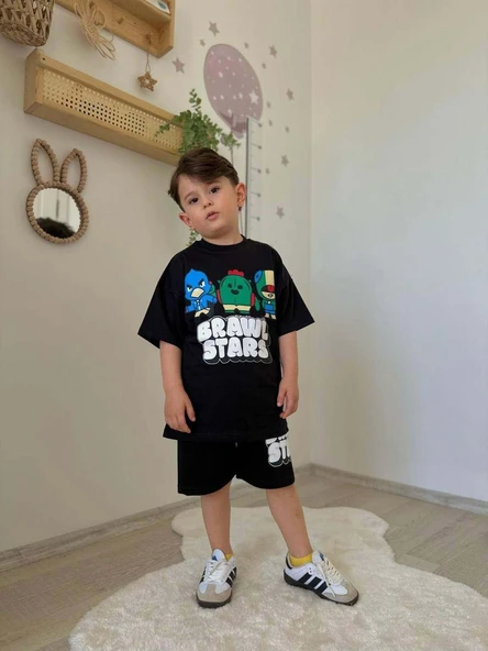 ERKEK ÇOCUK BRAWL STARS PAMUK ŞORTLU TAKIM - Resim 3