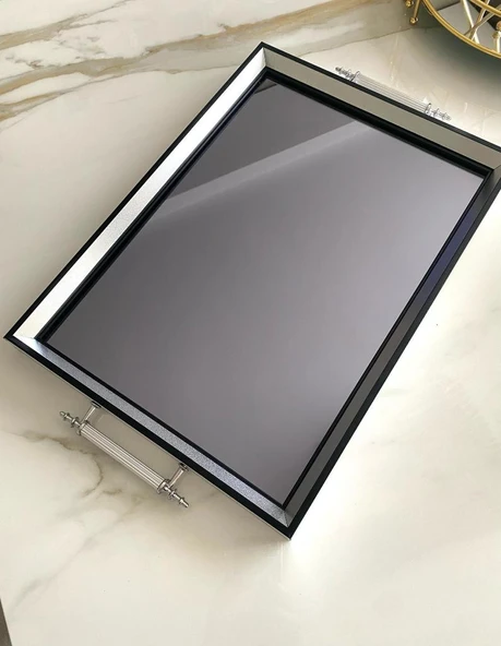 Aynalı Tepsi,lüks Çay Tepsisi,sunum Tepsisi,nişan Tepsisi,çay Kahve Sunum Tepsisi - 10