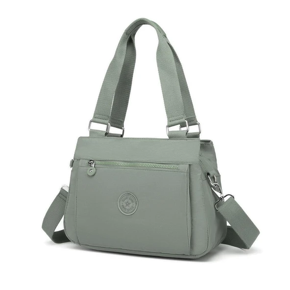 Krinkıl Kumaş Kadın Omuz Çantası Smart Bags 1125 Yeşil - 3