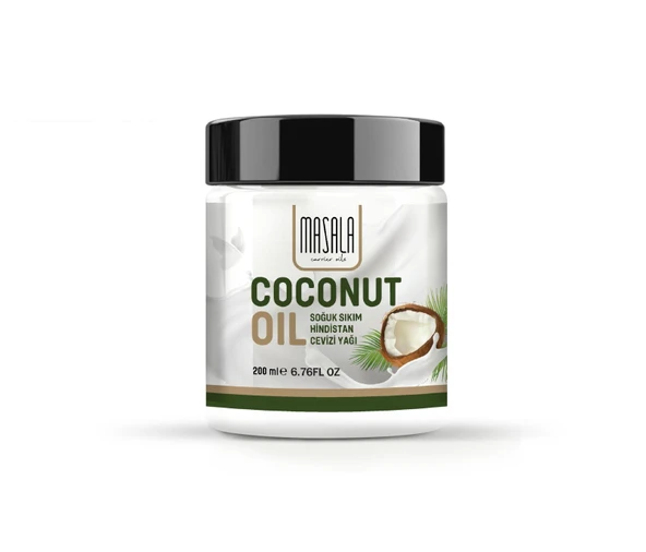 Hindistan Cevizi Yağı 200 ml - Soğuk Pres (Coconut Oil - Cold Pressed)