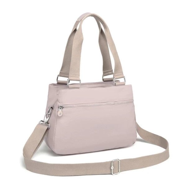 Krinkıl Kumaş Kadın Omuz Çantası Smart Bags 1125 Kum - 3