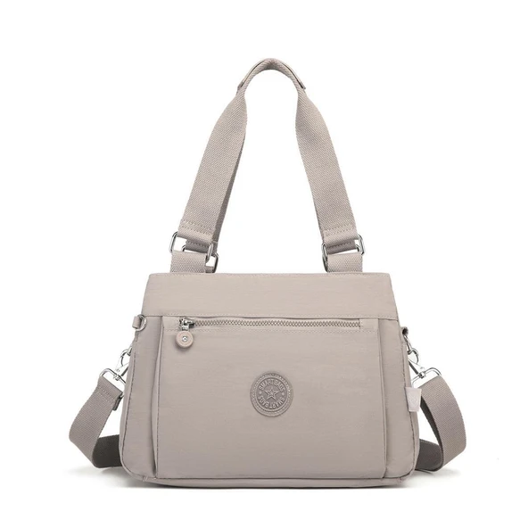 Krinkıl Kumaş Kadın Omuz Çantası Smart Bags 1125 A.Vizon