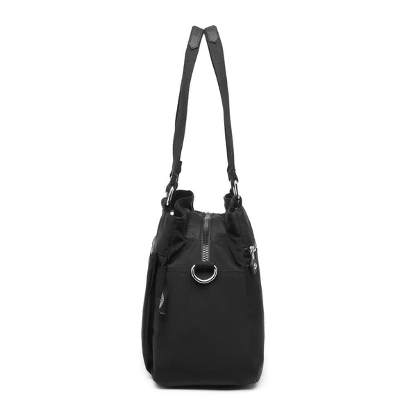Krinkıl Kumaş Kadın Omuz Çantası Smart Bags 1125 A.Vizon - 6