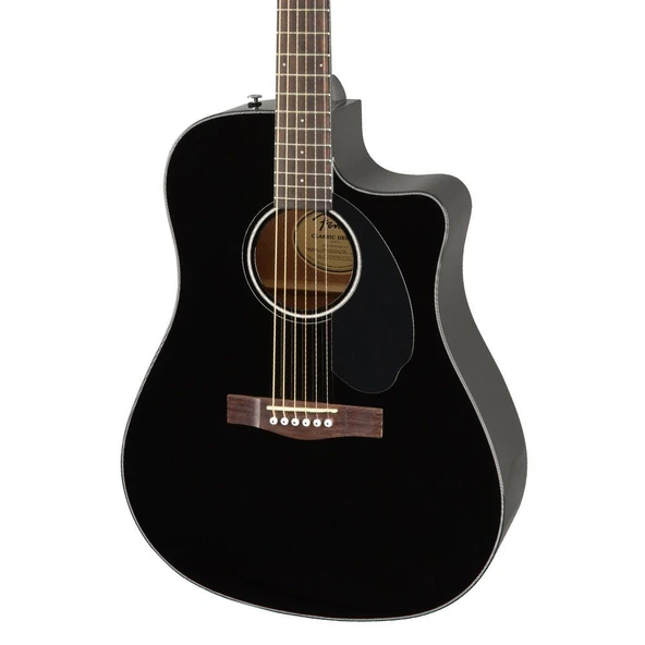 Fender CD-60SCE Dreadnought Black Elektro Akustik Gitar - Resim 3