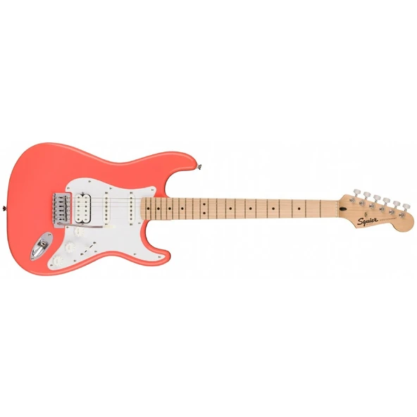 Squier FSR Sonic Stratocaster Akçaağaç Klavye WPG Tahitian Coral Elektro Gitar