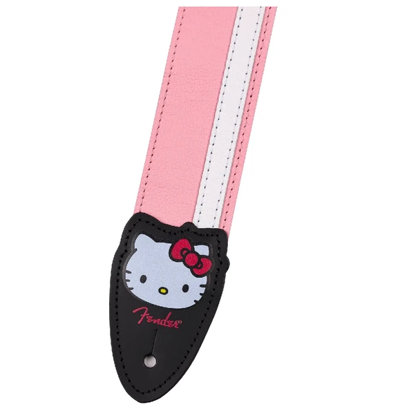 Fender Hello Kitty Pink Deri Gitar Askısı - Resim 3