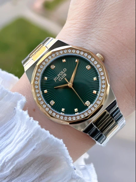 Jg.Polo Club Çelik Kasa & Kordon Kararma Ve Renk Atma Yapmaz Kadın Kol Saati+Bileklik JG04364.3 ürün görseli