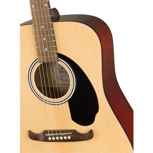 Fender FA-125 Dreadnought w/bag Natural Akustik Gitar - Resim 3