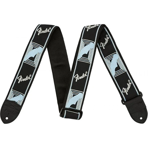 Fender Monogrammed Siyah/Gri/Mavi Gitar Askısı