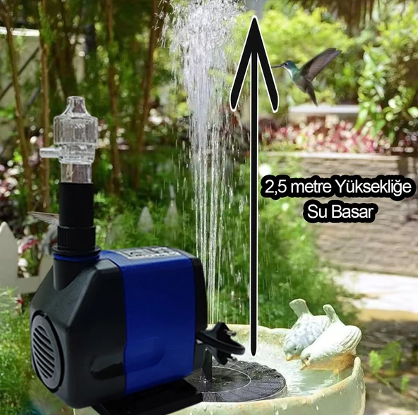 Süs Havuzu Motoru Sump Motor Şelale Motor 2.5 metre Yüksekliğe Su Yükseltebilir - Resim 2