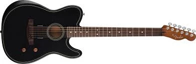Fender Acoustasonic Standard Telecaster Gülağacı Klavye Black Elektro Akustik Gitar