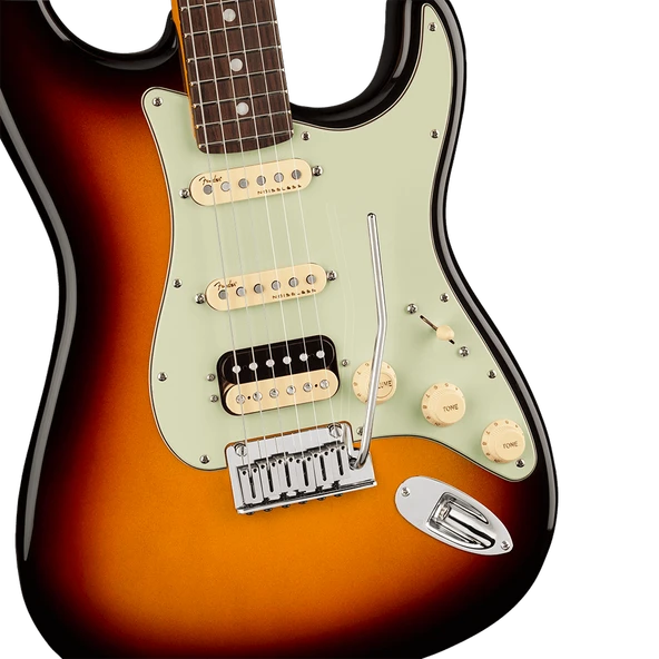 Fender American Ultra Stratocaster HSS Gülağacı Klavye Ultraburst Elektro Gitar - Resim 4