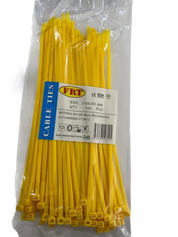 Avmdepo  FRT Sarı 3,6X200 Kablo Bağı