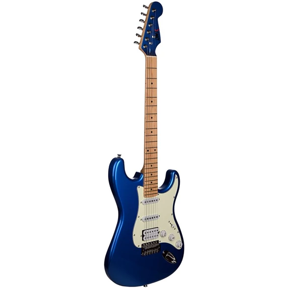 DMX Guitars DEG100 HSS TB Elektro Gitar (Transparent Blue)