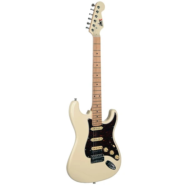 DMX Guitars DEG100 HSS OW Elektro Gitar (Olympic White)