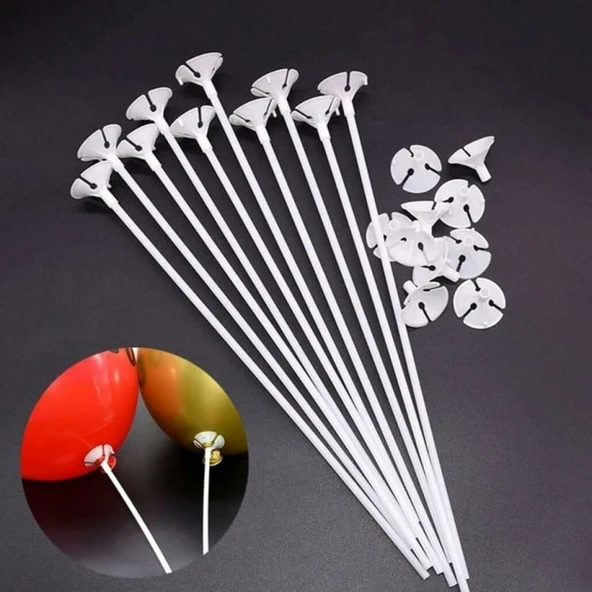YÜKSEK KALİTE 100 ADET BEYAZ BALON ÇUBUĞU DEKORASYON BALON ÇUBUĞU TÜM BALONLARA UYGUNDUR