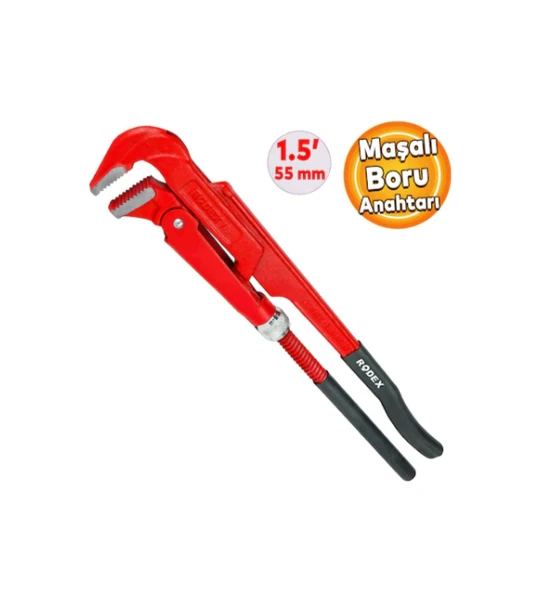 Rodex Boru Anahtarı Maşalı Boru Anahtarı 1.5" 55 Mm