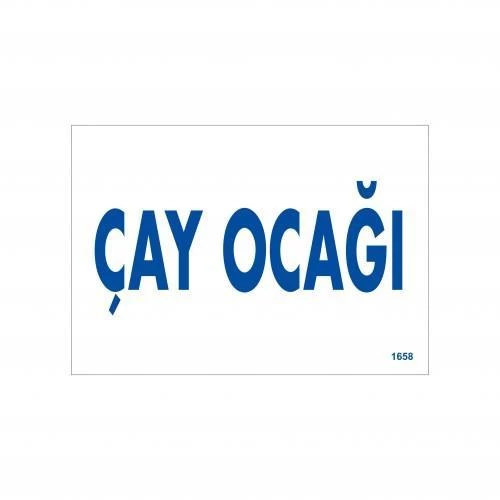 Avmdepo  Çay Ocağı Uyarı Levhası 17,5x25 KOD:1658