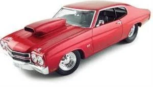 Welly 1970 Chevrolet Chevelle Pro Street Kırmızı 1:18 Model Araba
