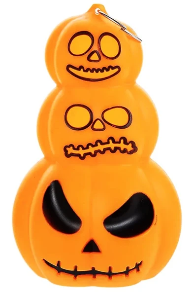 Beysüs Halloween Cadılar Bayramı Işıklı 3 Katlı Balkabağı Dekoru