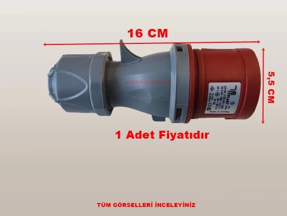 TPLAST 4x32A CEE Norm Sanayi Düz Trifaze Fiş - 2