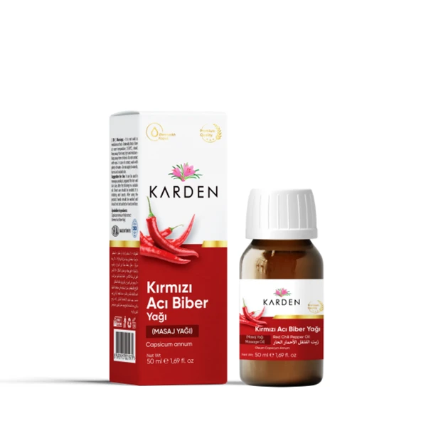 Karden Kırmızı Acı Biber Yağı 50 ML