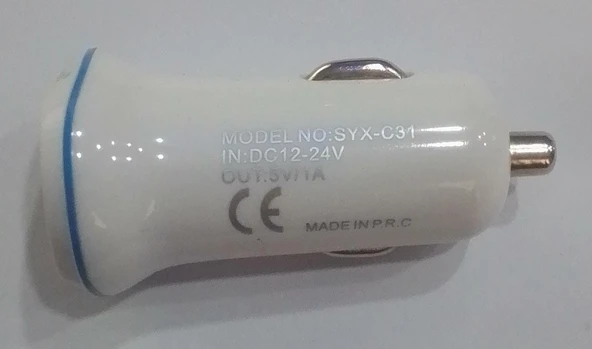 SYROX SYX-C31 5V / 1A USB Araç ÇAKMAK GİRİŞ USB Şarj Cihazı - 3