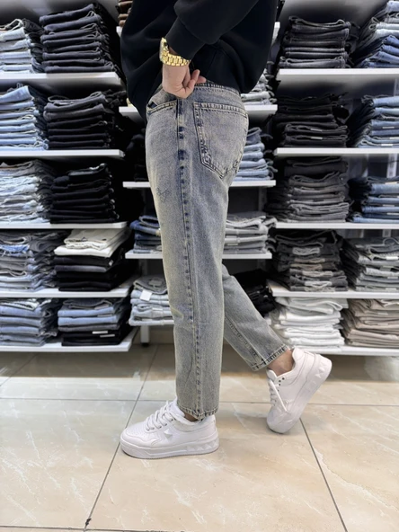 Yırtık Detay Yıkamalı Boyfriend Jean - 3