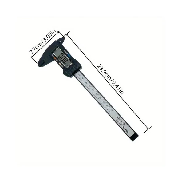 Dijital Kumpas LCD Ekran Plastik Çene 150 mm Lastik Derinlik Çap Ölçme 0.2 mm Hassasiyet İnç Ölçüm - 3