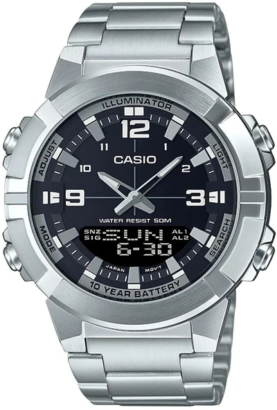 CASIO AMW-870D-1AVDF ANALOG/DİİTAL ÇELİK ERKEK KOL SAATİ